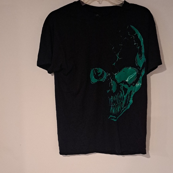 Grail Black Skull Graphic T-Shirt Size L - Picture 1 of 4